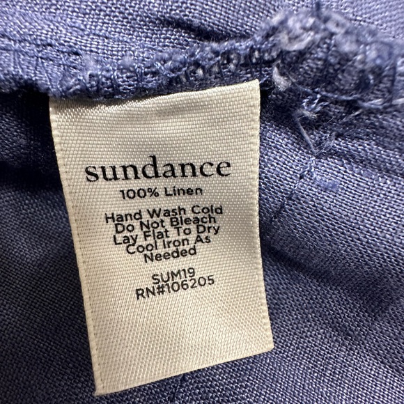 Sundance Viv Linen Dress Size M Blue - Picture 5 of 8